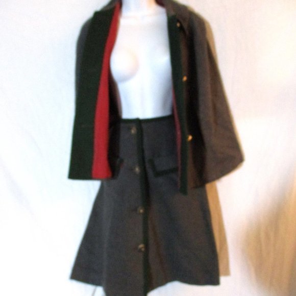 Vintage 1950s PEWENIT TYROL AUSTRIA WOOL SKIRT GRAY OKTOBERFEST - Picture 4 of 7